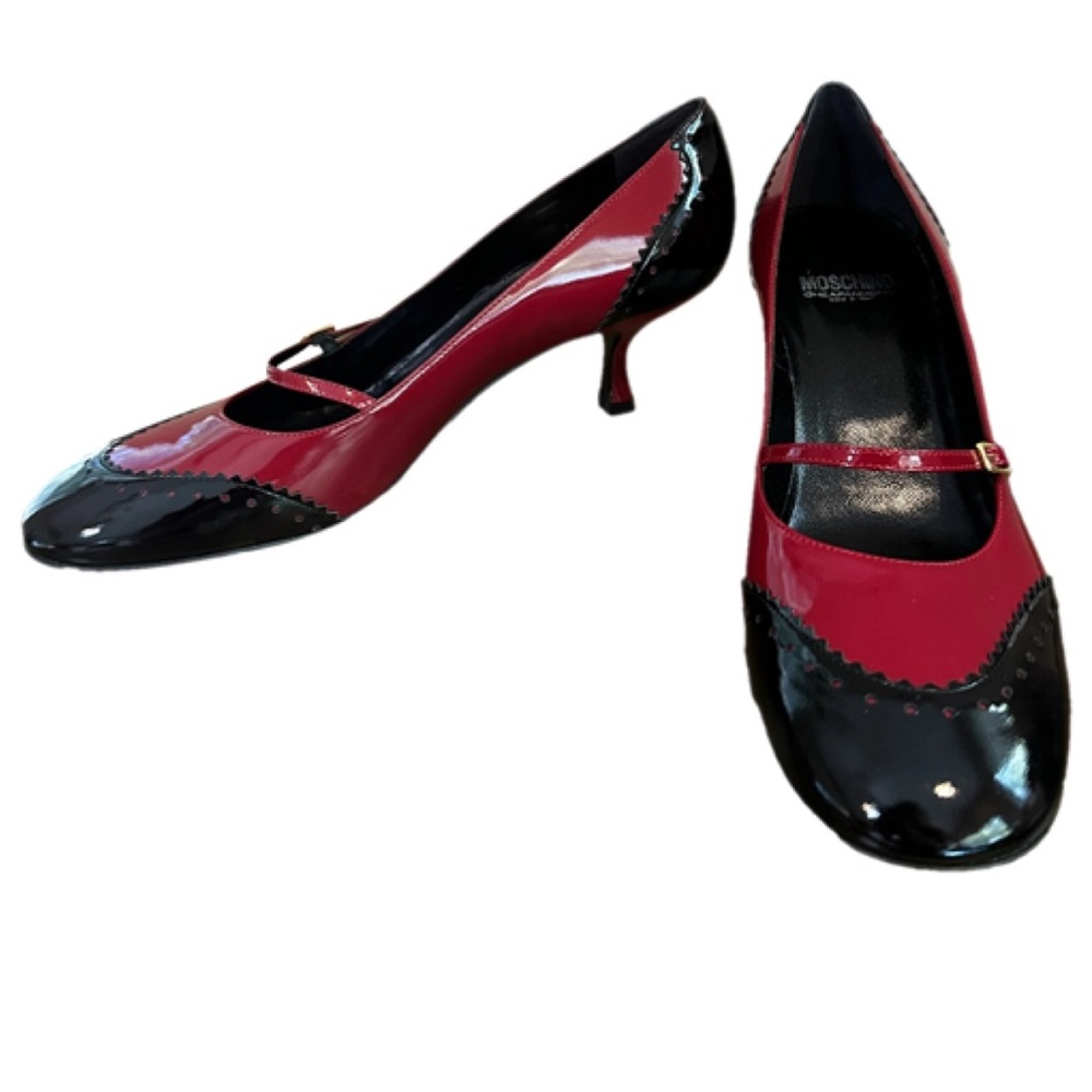 Moscino kitten heels - red and Black